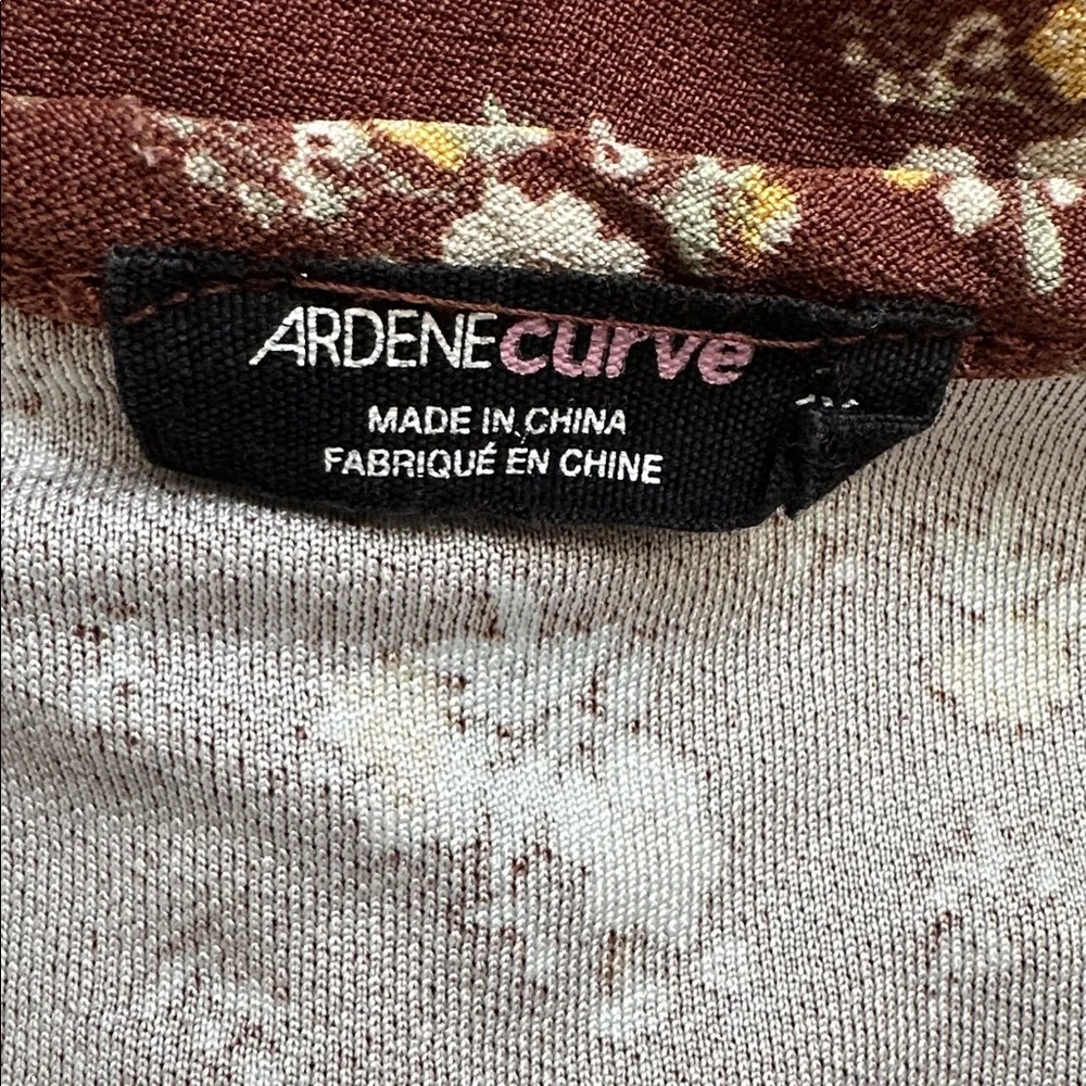 Ardene Curve Brown Floral Midi Dress Cottagecore 1X - Picture 7 of 8